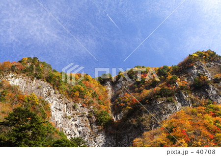 紅葉の絶壁 40708