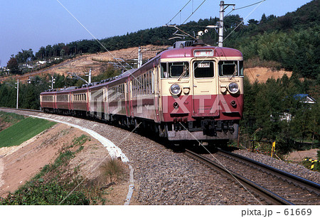 Jnr 急行 まつしま6号 1106m 東北本線の写真素材