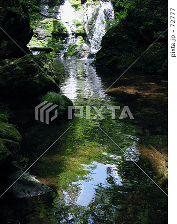 滝から始まる緑のプール 72777