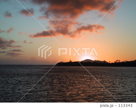 ホノルルの夕景 ホノルルの夕景 113343