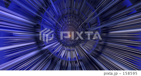 青い線の入った放射 158595