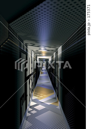 暗い廊下のイラスト素材