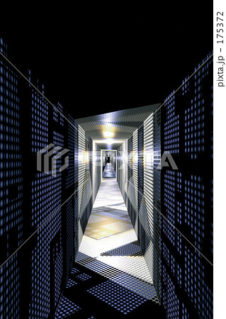 暗い廊下のイラスト素材