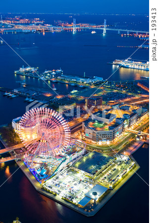 横浜みなとみらい地区の夜景 横浜みなとみらい地区の夜景 193413