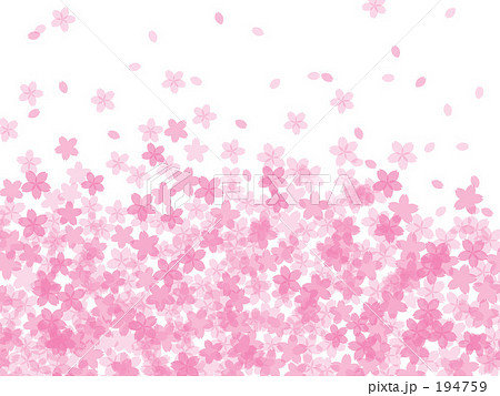 桜吹雪のイラスト素材