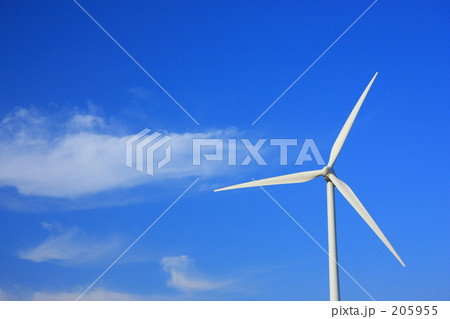 青空と風力発電1 205955