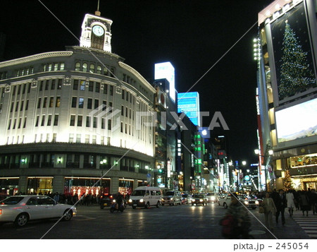 銀座和光・服部時計台(クリスマス夜景) 銀座和光・服部時計台(クリスマス夜景) 245054