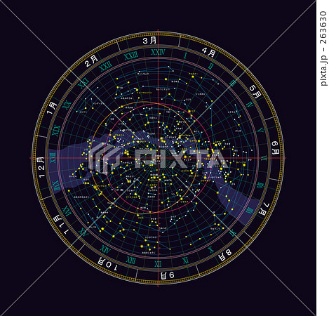 北斗七星 プラネタリウム 星座図のイラスト素材 263630 Pixta