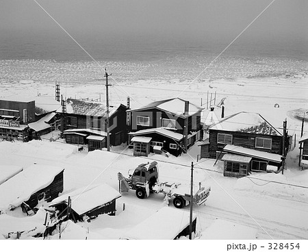 昭和の風景 宗谷岬にて 昭和52年の写真素材