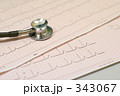 聴診器と心電図 343067