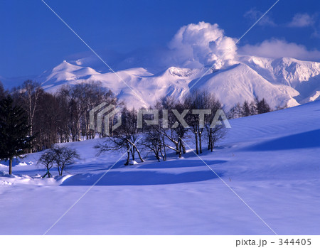 厳冬の火山 厳冬の火山 344405