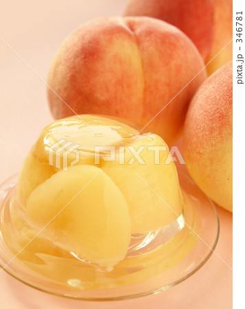 桃と白桃ゼリー 346781