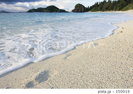 波打ち際を散歩 350019