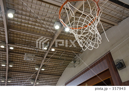 バスケットゴールと体育館 バスケットゴールと体育館 357943