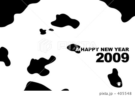 牛の年賀状D 牛の年賀状D 405548