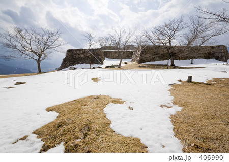 残雪の山城、竹田城跡 406990