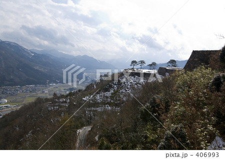 残雪の山城、竹田城跡 406993