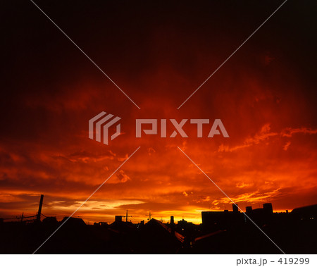 燃えるような夕焼け 419299