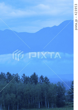 木と雲と山 423953