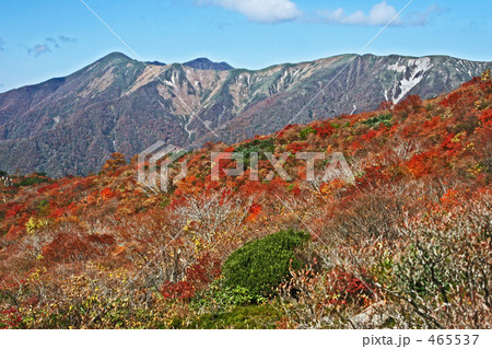 紅葉の茶臼岳から三倉山 465537
