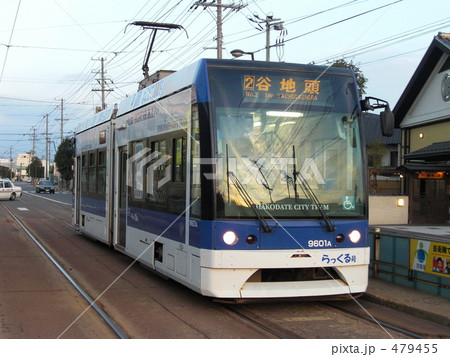 函館市電　らっくる号　柏木町電停にて 479455