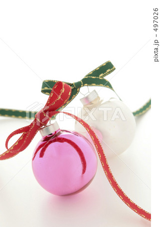 クリスマスオーナメントガラスボール２つ 497026