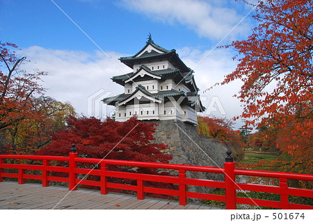 秋の弘前城 501674