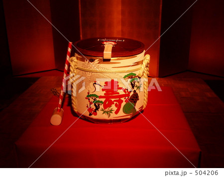 鏡開き　酒樽　日本酒 504206