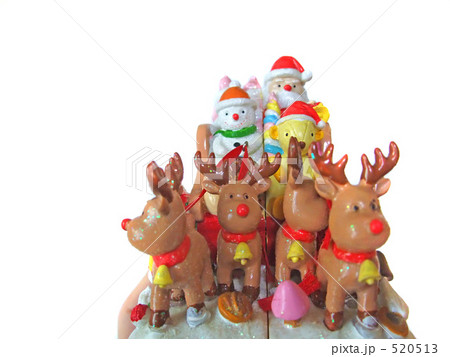 ソリに乗るサンタ 520513