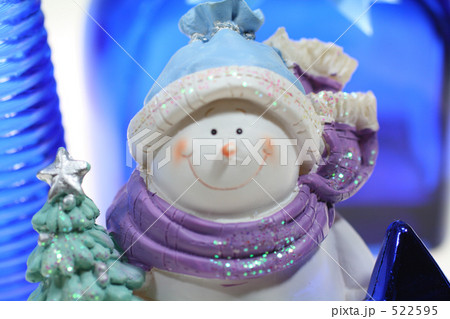 ブルー雑貨とサンタ　１　ズーム 522595