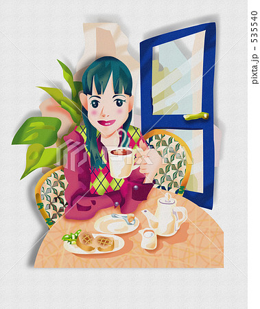 女性のライフスタイル（カフェ） 535540