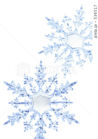 雪の結晶ブルーパターン縦 536517