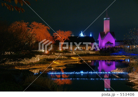 光り輝くなばなの里夜景 553406