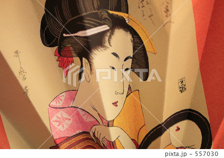 浮世絵の扇子 557030
