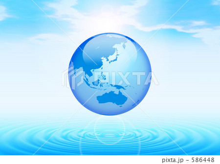地球と暖かな日差し　横版 586448