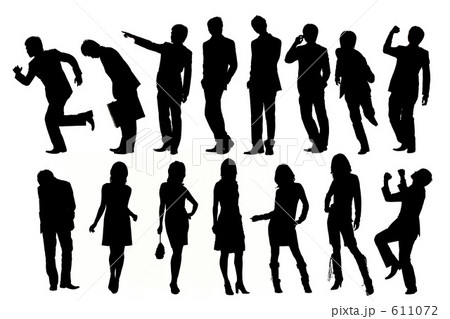 人物シルエット 611072