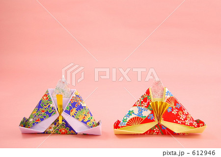 和紙の折り雛 612946