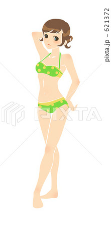ビキニ女性のイラスト 621372