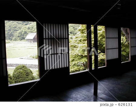 パネル ニューアートフレーム ナチュラル 日本家屋壁灯「格子に雨雫