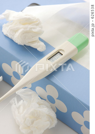 ティッシュぺーパーと体温計 626538