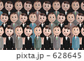 立体イラスト男女集合1 628645