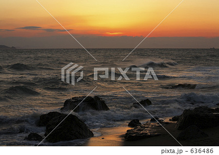 夕焼けの海 636486