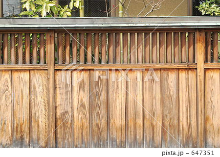 日本の板塀の写真素材