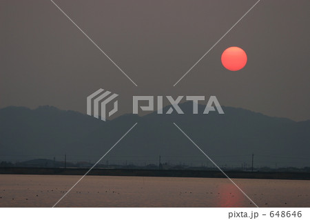 児島湖の夕日 児島湖の夕日 648646