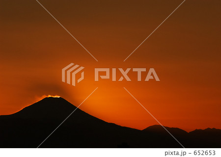夕焼けの富士 652653