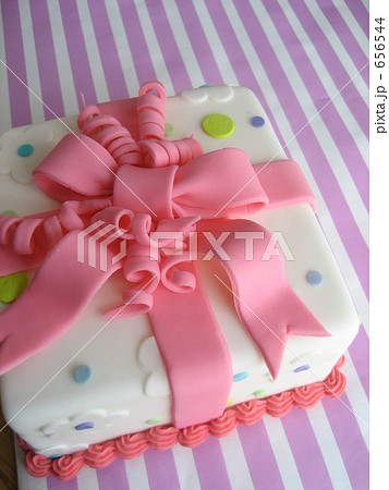 アメリカンケーキ ピンクの写真素材
