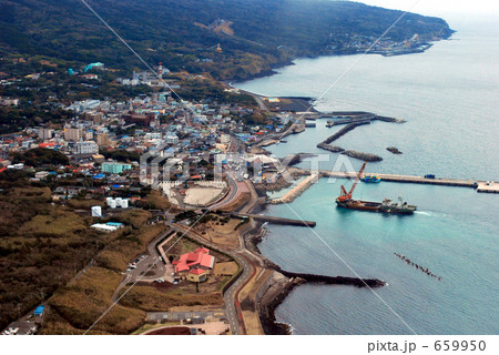 伊豆大島元町全景 659950