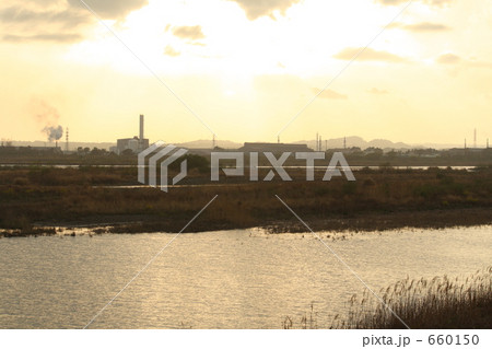 大井川の夕暮れ 大井川の夕暮れ 660150