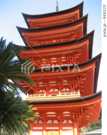 厳島神社･五重塔 668320