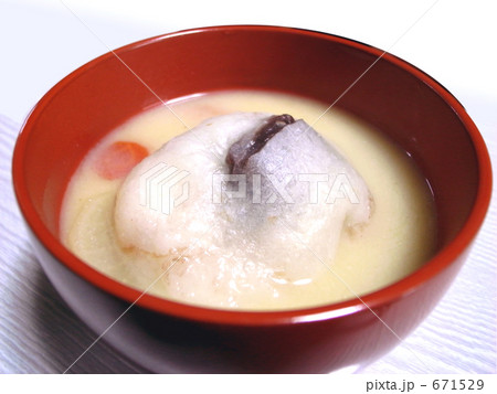 香川のあんもち雑煮の写真素材